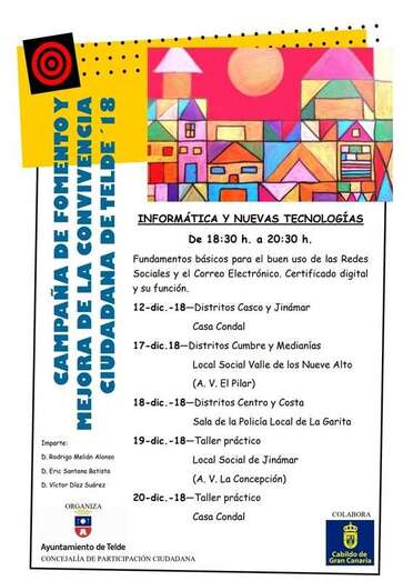 Cartel de los cursos (Foto TA)